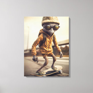 Alien Invasion on Wheels Canvas Print