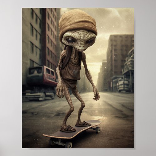 Alien Invasion on Wheels Poster