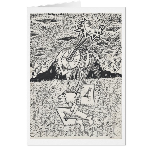 Alien Invasion, or, The Seeding, by Brian Benson Cards (Front)