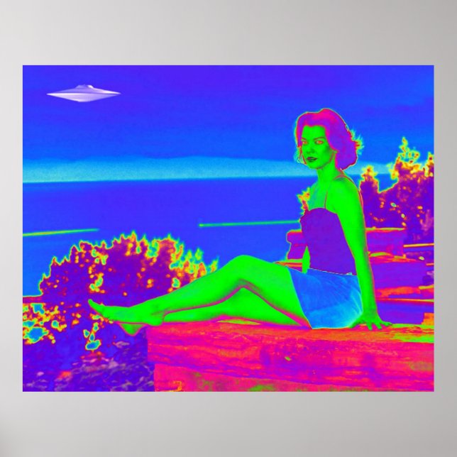 Alien Invasion Pop Art Poster (Front)