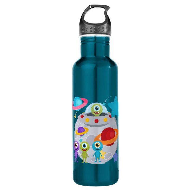 Alien Invasion Stainless Steel Water Bottle (Front)