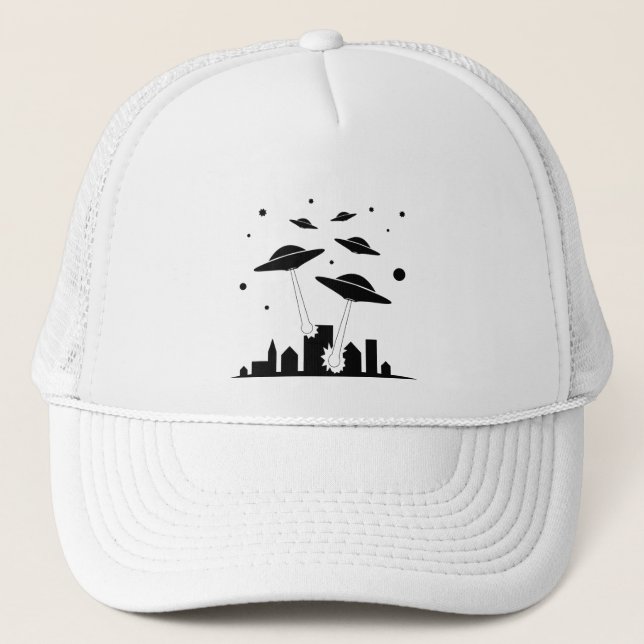 Alien Invasion Trucker Hat (Front)