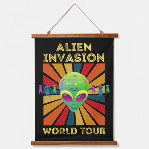 Alien Invasion World Tour Art Hanging Tapestry