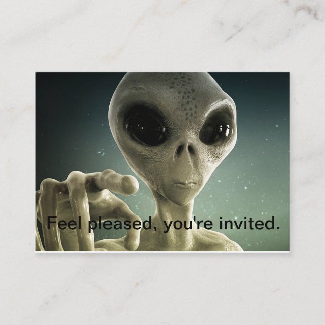 Alien "Invitation" multi use card. Enclosure Card (Front)