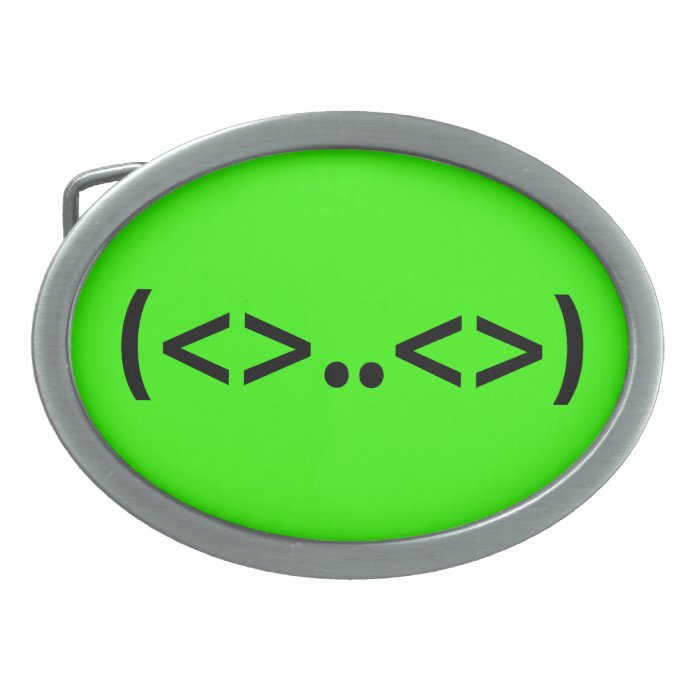 ALIEN Japanese Emoticon Oval Belt Buckle