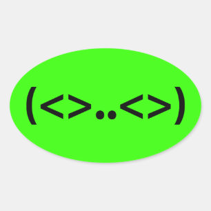 ALIEN Japanese Emoticon Oval Sticker