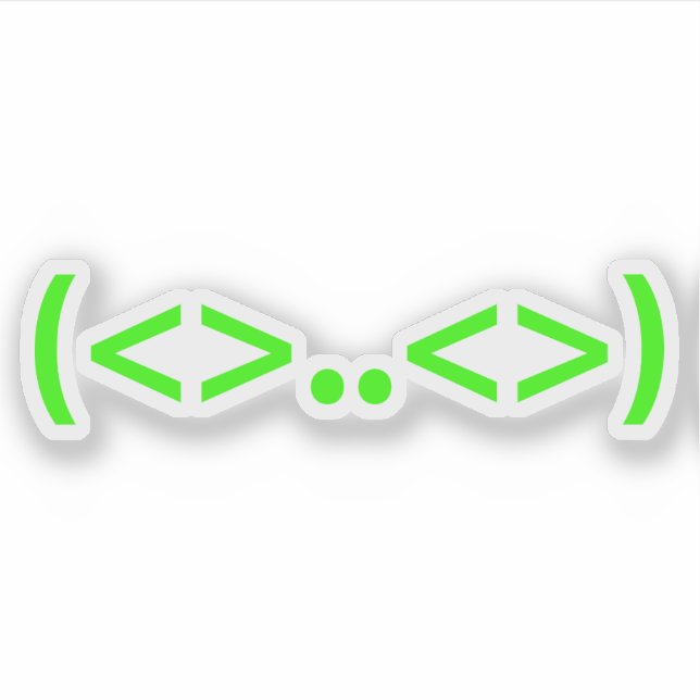 ALIEN Japanese Emoticon Sticker (Front)