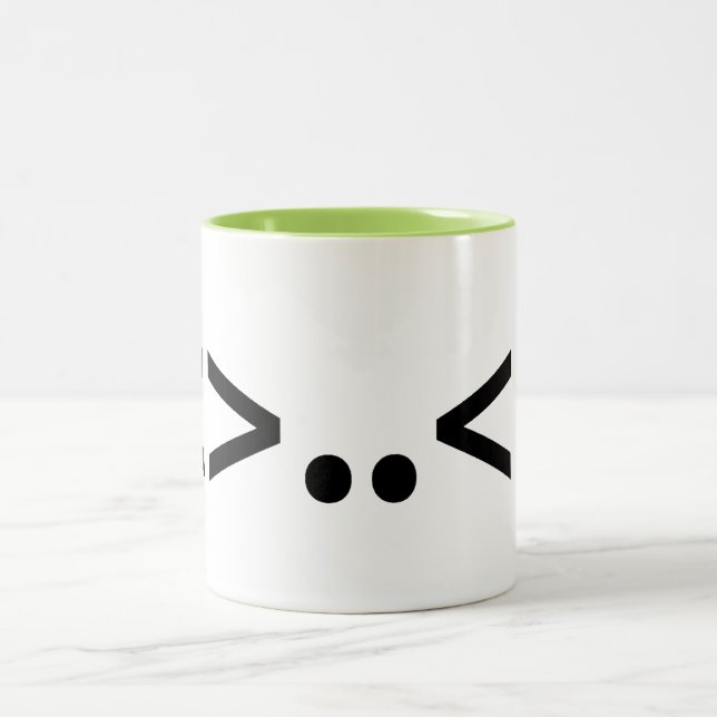 ALIEN Japanese Emoticon Two-Tone Coffee Mug (Center)