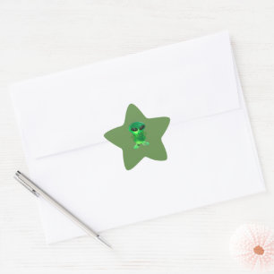 Alien Jewel Star Sticker