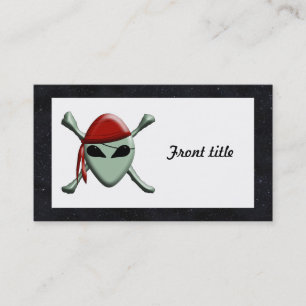 Alien Jolly Roger w/Starry Background Business Card