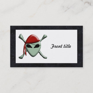 Alien Jolly Roger w/Starry Background Business Card
