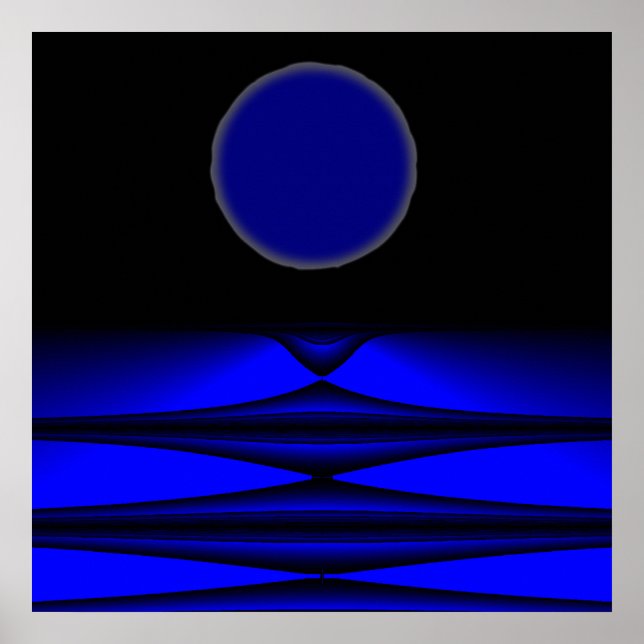 Alien land full moon night poster (Front)