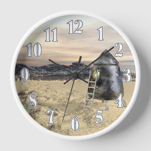 Alien Lander Clock