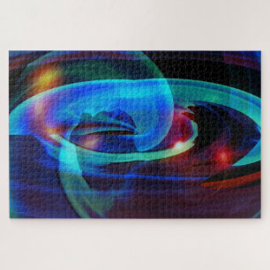 Alien Landscape Abstract Colors Jigsaw Puzzle