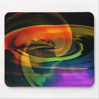 Alien Landscape Abstract Rainbow Mousepad