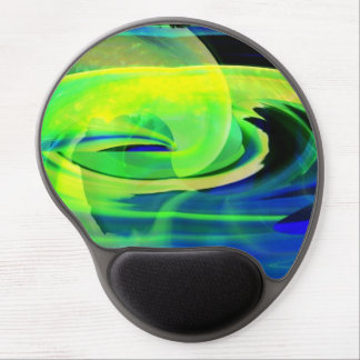Alien Landscape Abstract Yellow Gel Mouse Pad