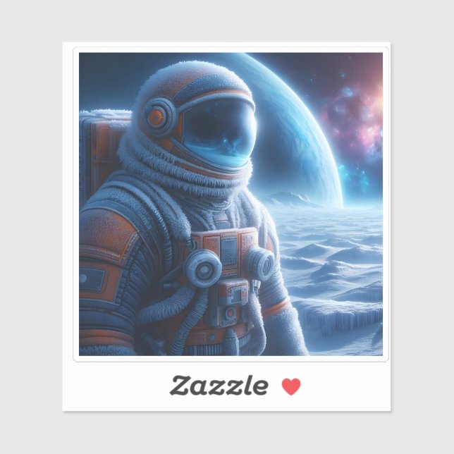 Alien Landscape Exploration at Dawn Sticker (Sheet)