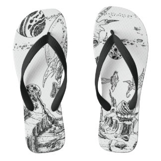 Alien Landscape Flip Flops