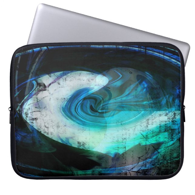 Alien Landscape Grunge Laptop Sleeve (Front)