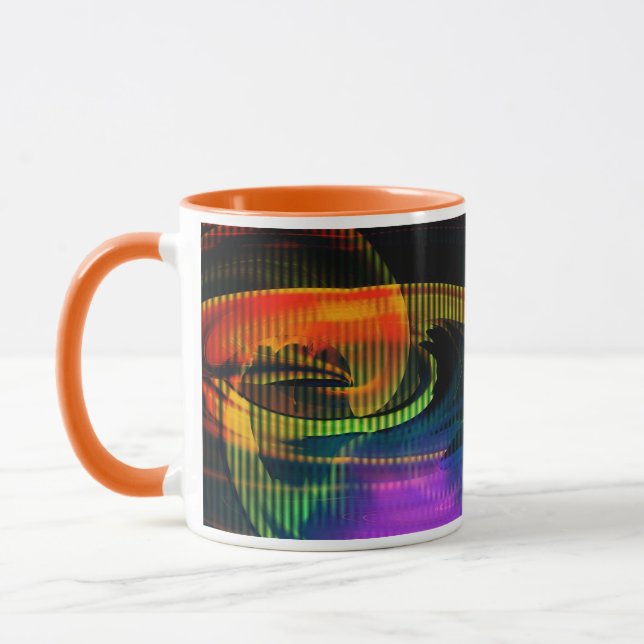 Alien Landscape Rainbow Abstract Mug (Left)
