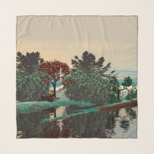 ALIEN LANDSCAPE,TREES,LAGOON HYPERION Sci Fi Scarf