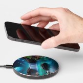 Alien Landscape Waterfall Moons Wireless Charger (Hand)