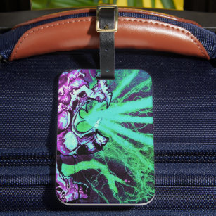 Alien Laser Eyes with Reptile Tongue Luggage Tag