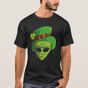 Alien Leprechaun St Patrick s Day Irish Shamrock M T-Shirt