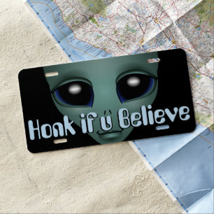 Alien License Custom Alien Believe License Plate