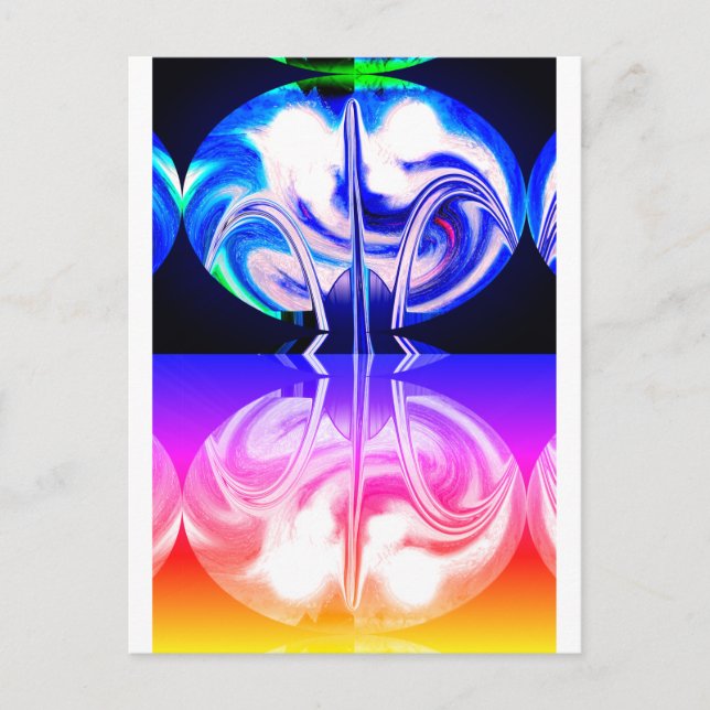 Alien life art postcard (Front)