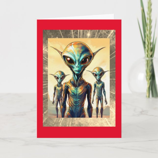Alien Life at 30, 5" x 7" Folded Birthday Card (Front)