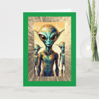 Alien Life at 40, 5" x 7" Folded Birthday Card