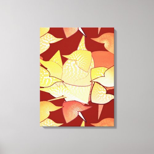 Alien Lilies Abstract _ Rust and Gold Canvas Print