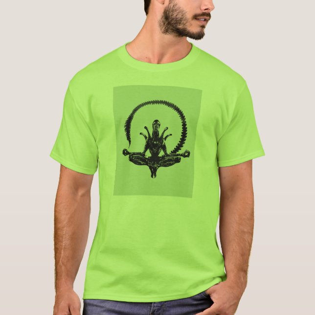 Alien Lotus Position - Find your center and burst T-Shirt (Front)