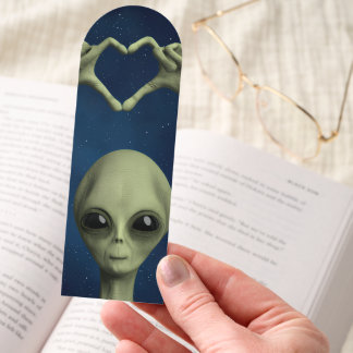 Alien "Love" Heart  Bookmarks