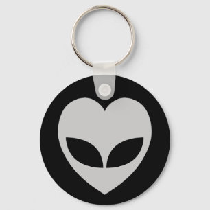 Alien Love Heart Keychain