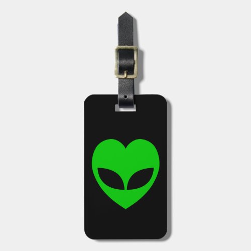 Alien Love Heart Luggage Tag