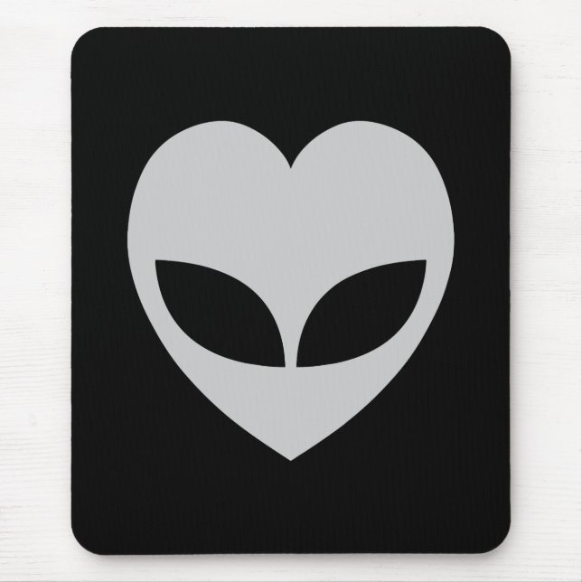 Alien Love Heart Mouse Pad (Front)