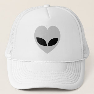 Alien Love Heart Paper Coaster Trucker Hat