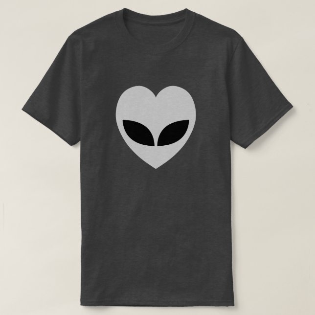 Alien Love Heart T-Shirt (Design Front)