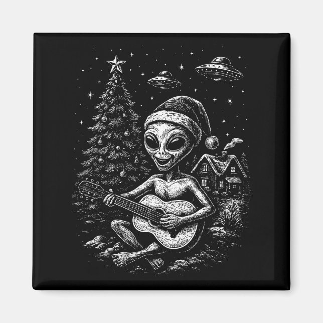 Alien Loves Christmas  Magnet (Front)