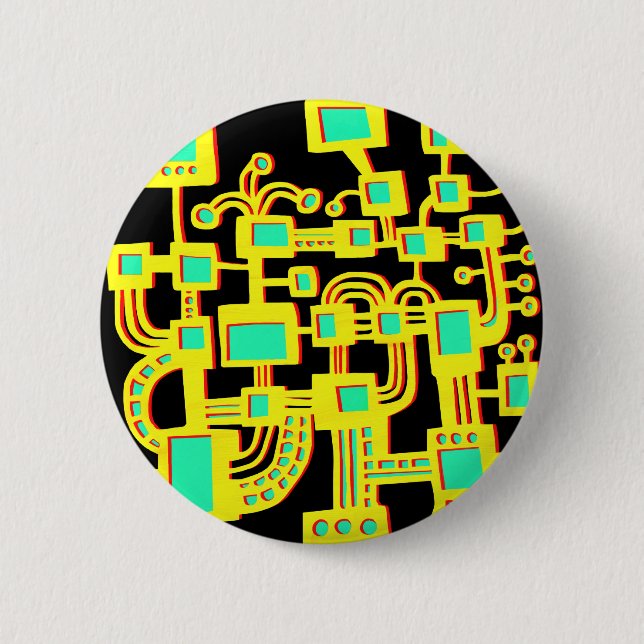 Alien Machine Pinback Button (Front)