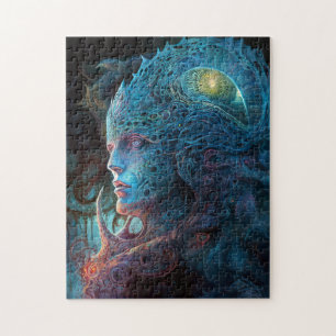 Alien Man Surreal Sci-Fi Art Jigsaw Puzzle