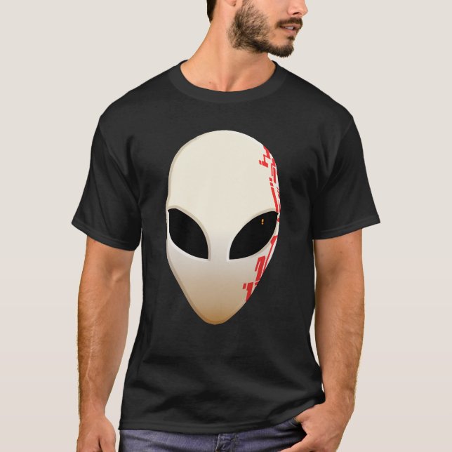 Alien Mask with Futuristic Markings T-Shirt (Front)