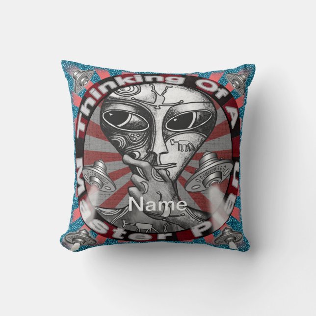 Alien Master Plan  Throw Pillow (Front)
