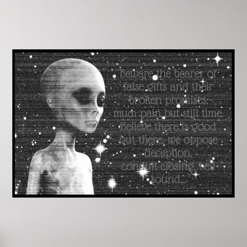 Alien Message Poster