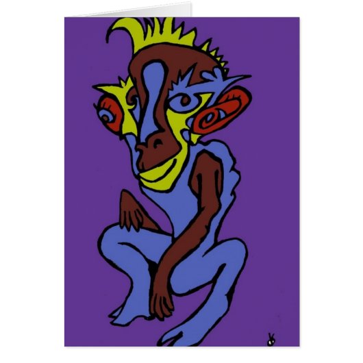 Alien Monkey Cards (Front)