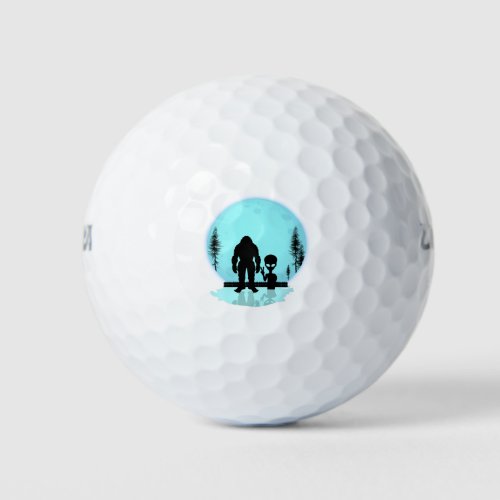 alien monster bro vectory golf balls