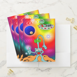 Alien Monsters Pocket Folder