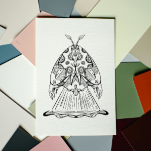 Alien: Moth Spaceship Vintage Coloring Poster
